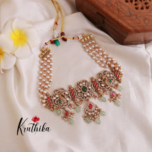 Best selling Jadau Victorian peacock pearls choker NC849