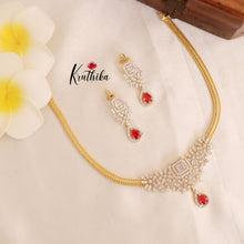 Simple Trendy CZ Chocker Chain Set NC1749 ( Available in 2 Colours)