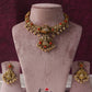 Antique Coral Lakshmi Necklace-Golden Beads  NC1181