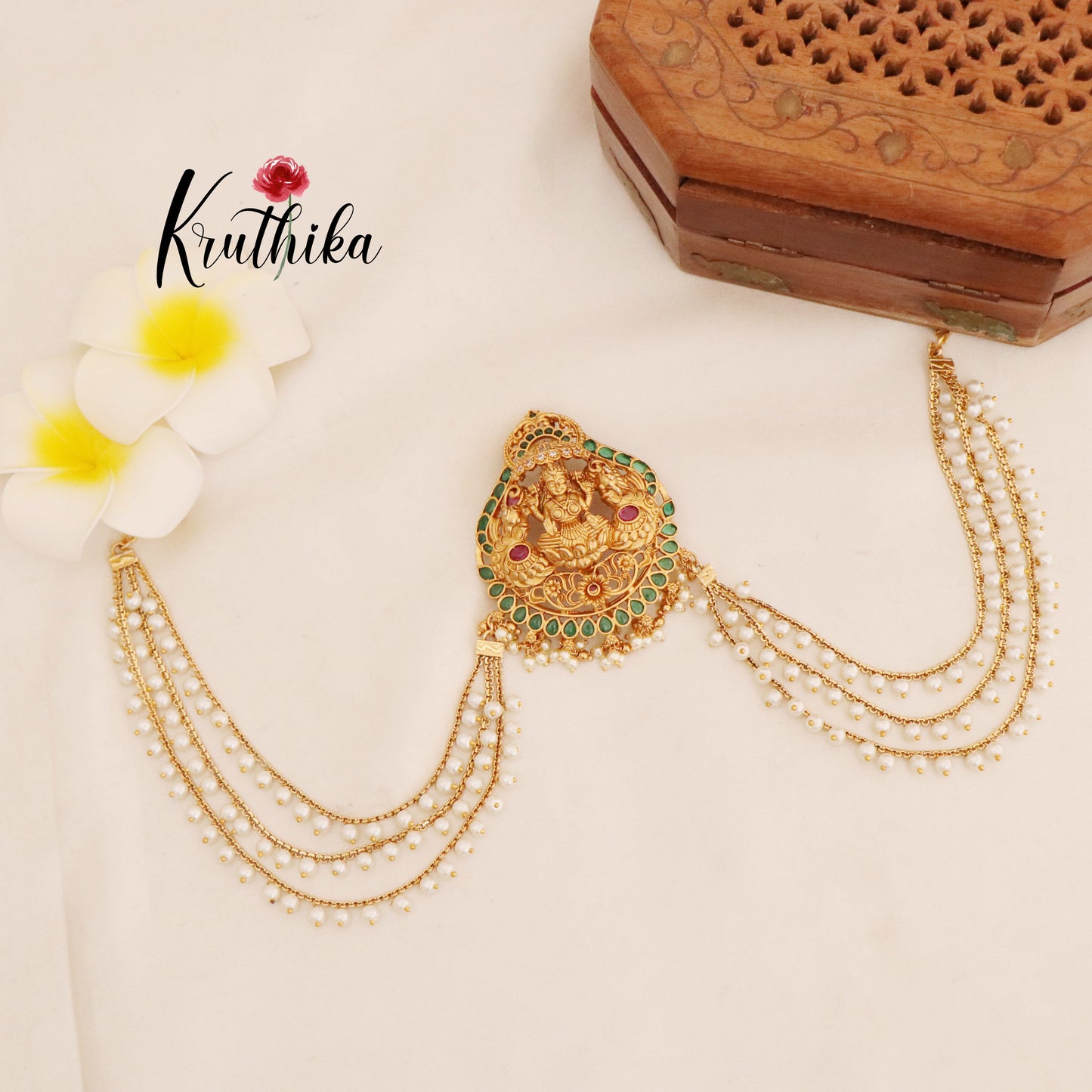 Lakshmi Jada billa with pearl chains J40