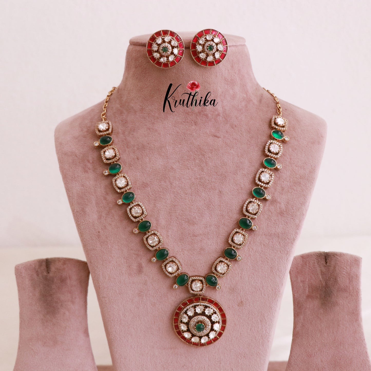 Beautiful Elegant Mossanaite Victorian Necklace NC1795