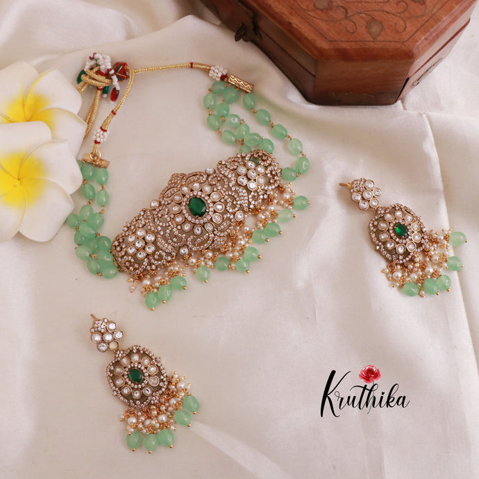 Victorian beads choker NC735