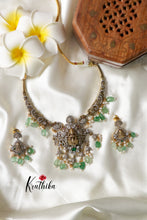 Victorian Green Beads Lakshmi Necklace NC1189