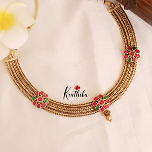 Jadau Floral Jigni chain set NC1775