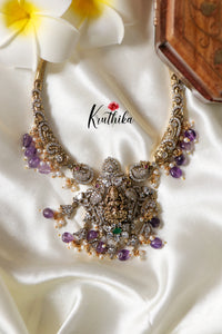 Victorian Purple Beads Lakshmi Necklace NC1190