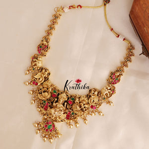 Elegant Lakshmi Peacock Jadau Necklace NC1747