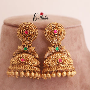 Premium Jadau Peacock Jhumkas E428