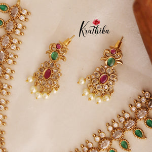 Beautiful Kerala Style Palaki Necklace -Ruby Stone NC1748