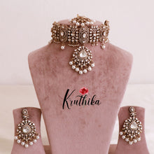 Elegant Premium Victorian Mossanaite Chocker with Earrings & Maang Tikka NC1793 (Available in 3 Colours)
