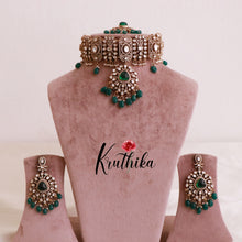 Elegant Premium Victorian Mossanaite Chocker with Earrings & Maang Tikka NC1793 (Available in 3 Colours)