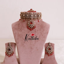 Elegant Premium Victorian Mossanaite Chocker with Earrings & Maang Tikka NC1793 (Available in 3 Colours)