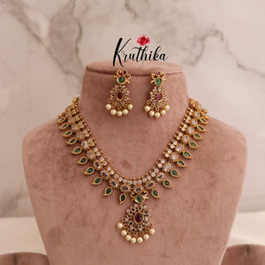 Beautiful Kerala Style Palaki Necklace -Ruby Stone NC1748