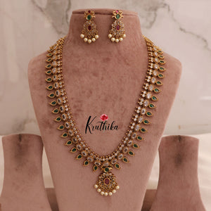 Beautiful Kerala Style Palaki Haaram -Ruby Stone LH804