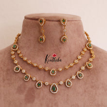 Trendy Two Layer AD/Victorian Necklace NC1751 (Available in 2 Colours)