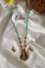 Green Beads Lakshmi Mala Necklace NC1194