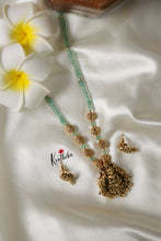 Green Beads Lakshmi Mala Necklace NC1194