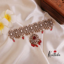 Elegant Premium Victorian Mossanaite Chocker with Earrings & Maang Tikka NC1793 (Available in 3 Colours)