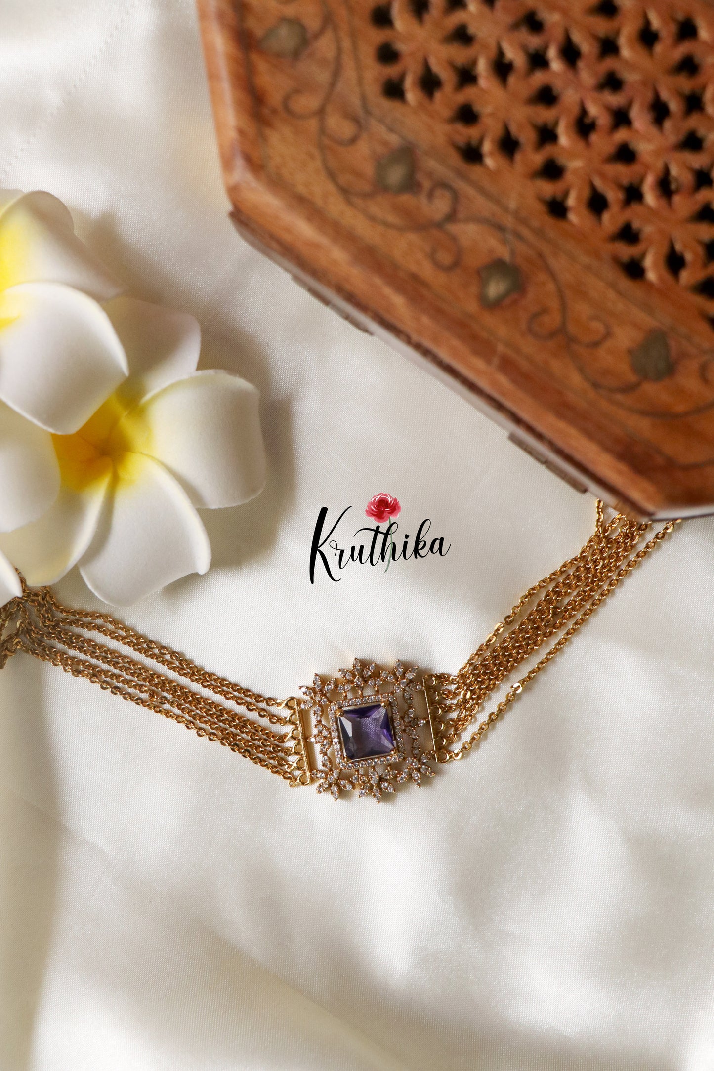 Simple Chocker Necklace_Purple NC1196