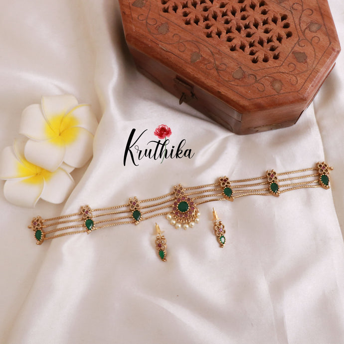 Pretty Kemp mango chain choker set NC1785