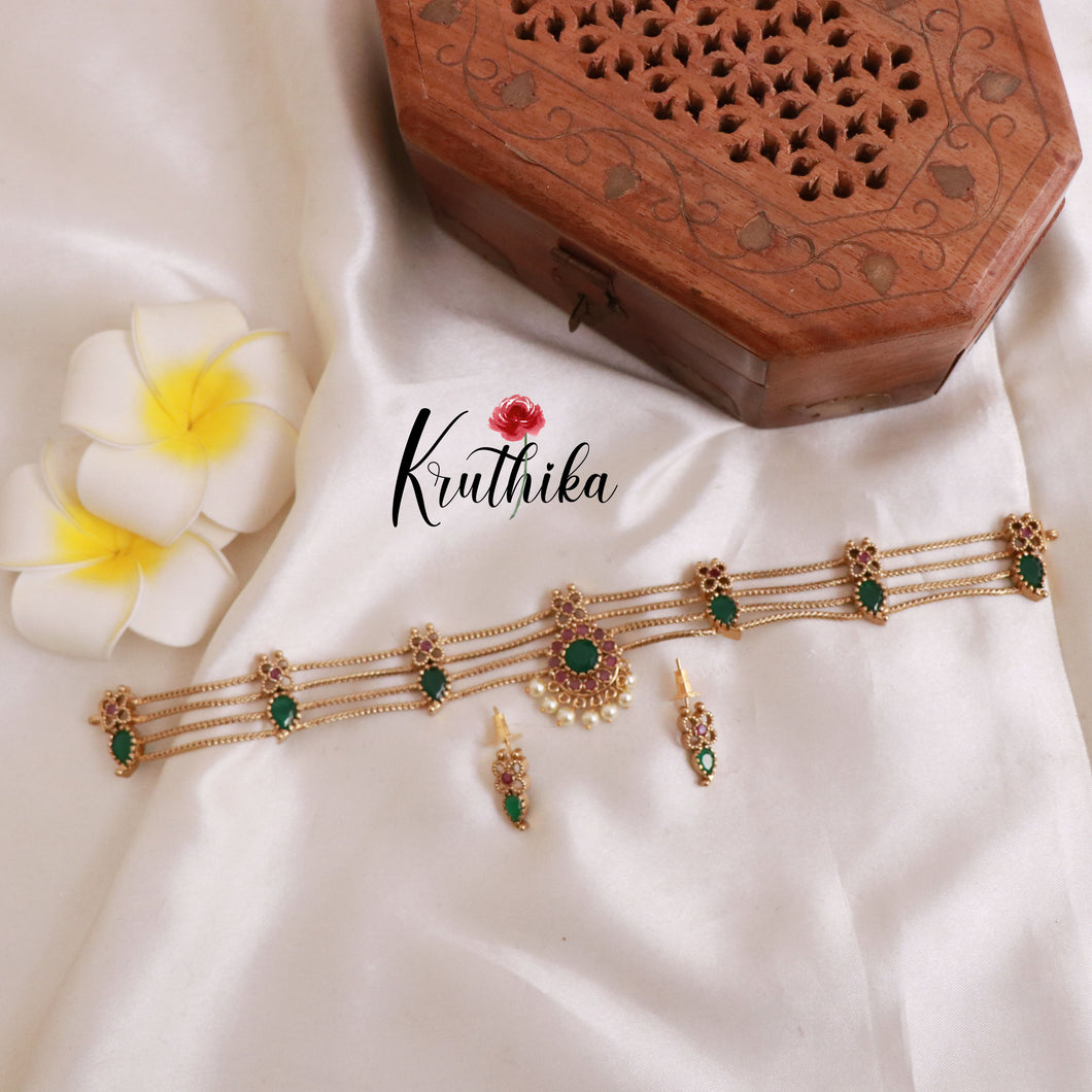 Pretty Kemp mango chain choker set NC1785