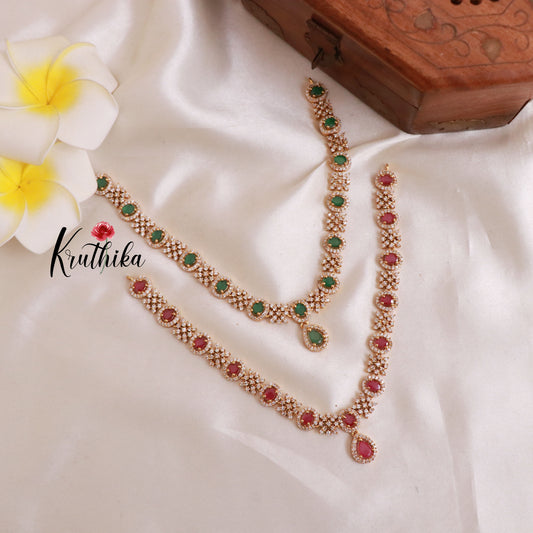 Elegant AD stones Necklace NC1797 (available in two colors)
