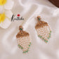 Trendy Peacock Pearl hanging Earrings E456