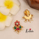 Beautiful floral Jadau Earcuffs | upper earrings | Bugadi Earrings E430