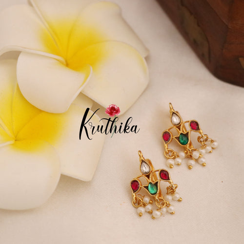 Beautiful Jadau Earcuffs | upper earrings | Bugadi Earrings E433