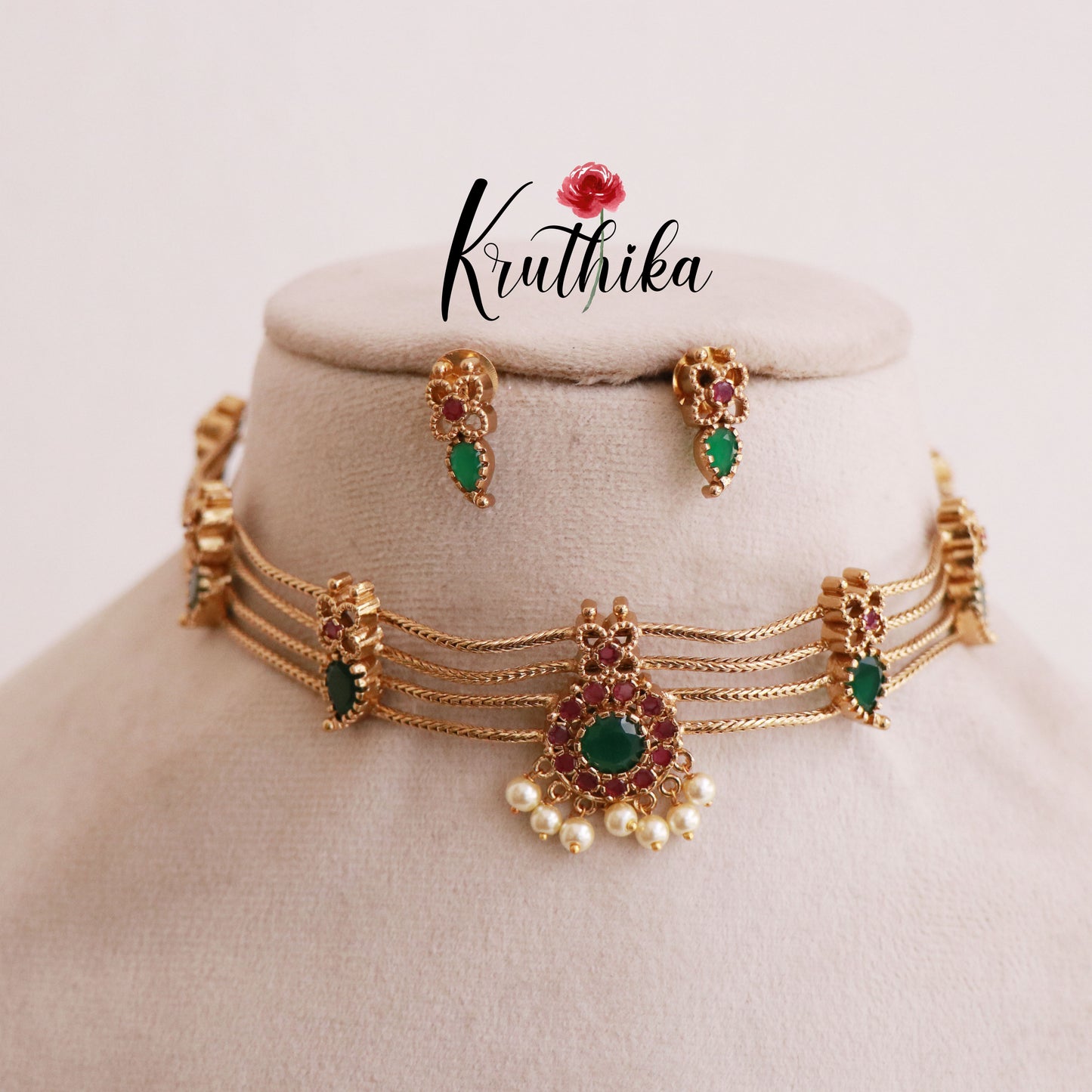 Pretty Kemp mango chain choker set NC1785