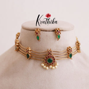 Pretty Kemp mango chain choker set NC1785