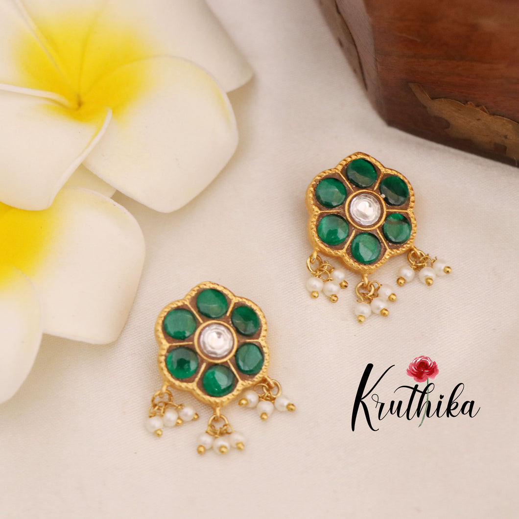 Beautiful Jadau Earcuffs | upper earrings | Bugadi Earrings E439