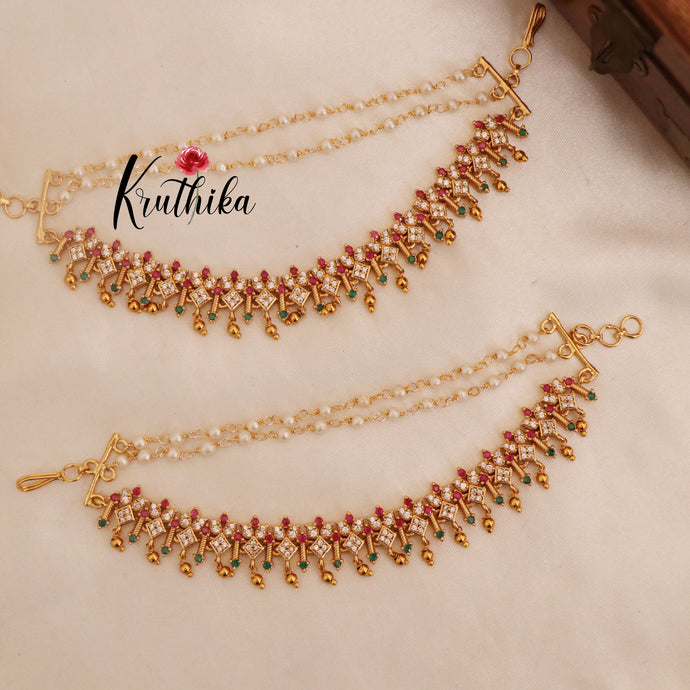 Premium multi stone  earchain EC66