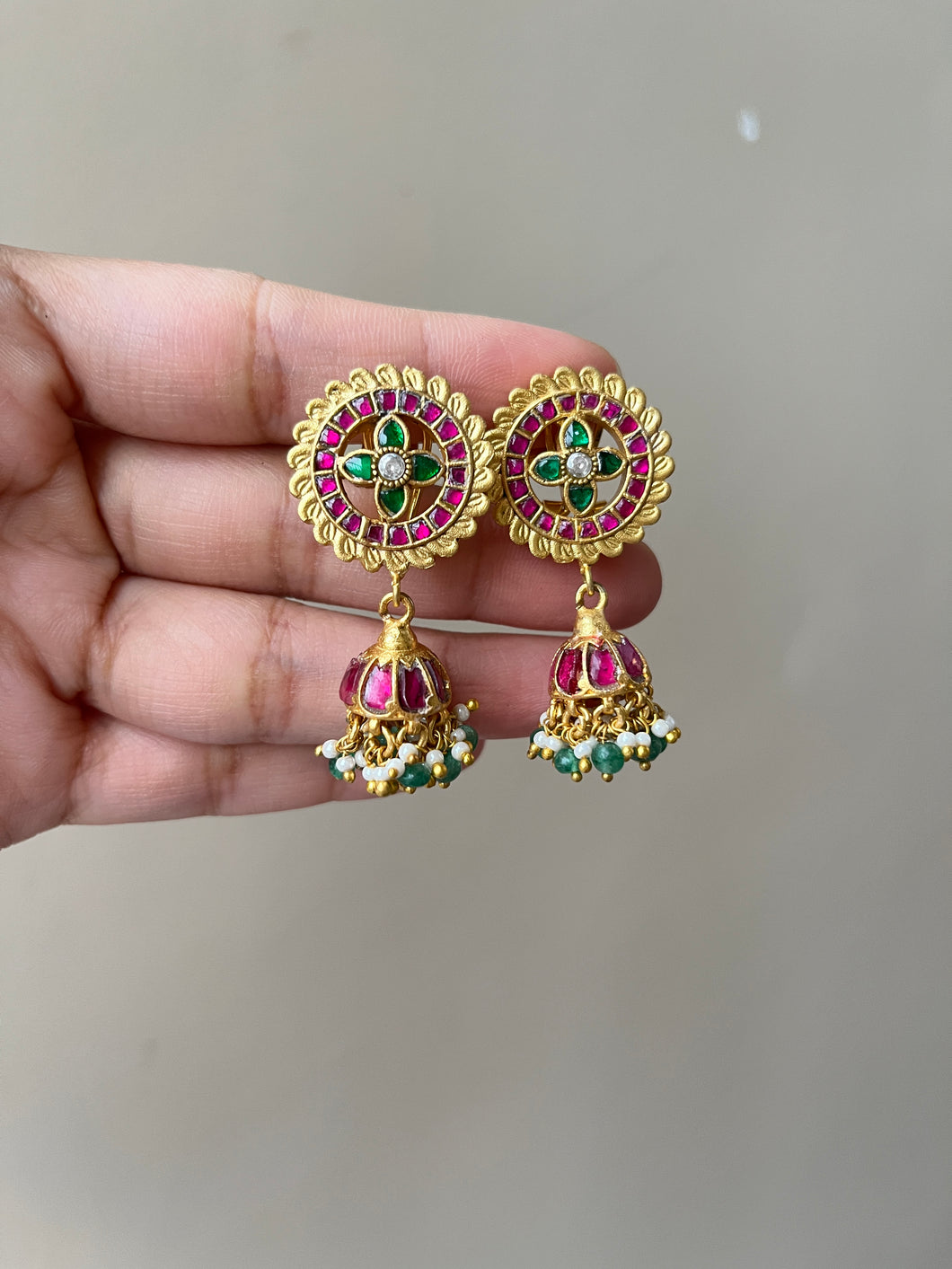 Jadau Jhumkas E324