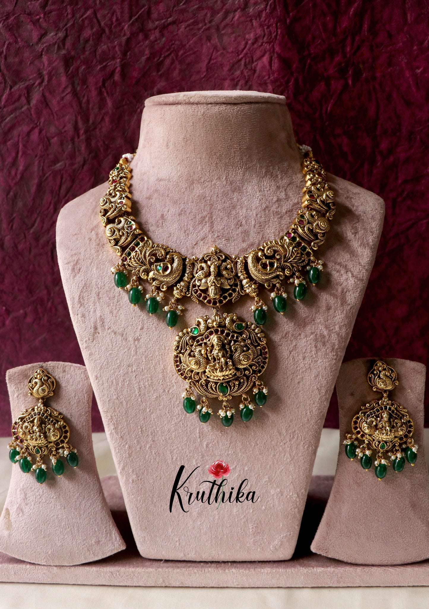 Premium Polish Lakshmi Necklace NC1211- Pre Booking 15 to 20 days