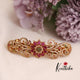 AD stones floral Hair clip J67
