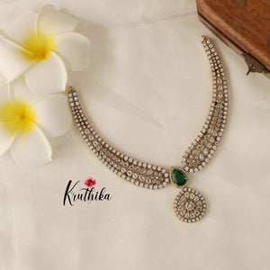 Pretty AD/CZ Necklace NC1510 ( Available in 3 Colours)