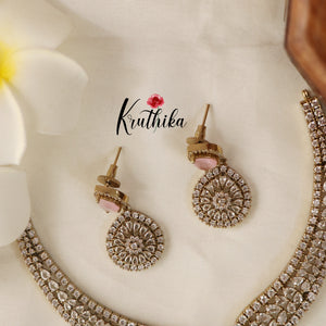 Pretty AD/CZ Necklace NC1510 ( Available in 3 Colours)