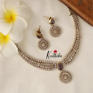 Pretty AD/CZ Necklace NC1510 ( Available in 3 Colours)