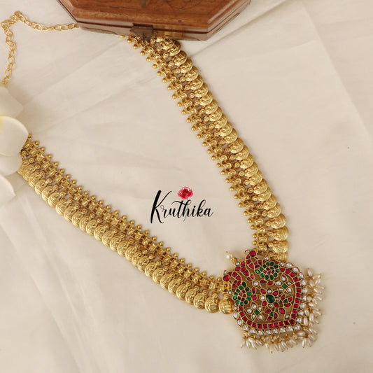 Premium Peacock Jadau Kasu Haaram LH706