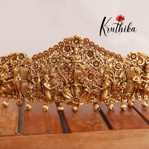 Intricate krisna golden beads Hip belt vaddanam V232