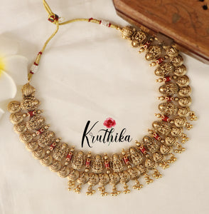 Beautiful Kasu Lakshmi Coral necklace NC1520 (Available in two colors)