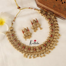 Beautiful Kasu Lakshmi Coral necklace NC1520 (Available in two colors)