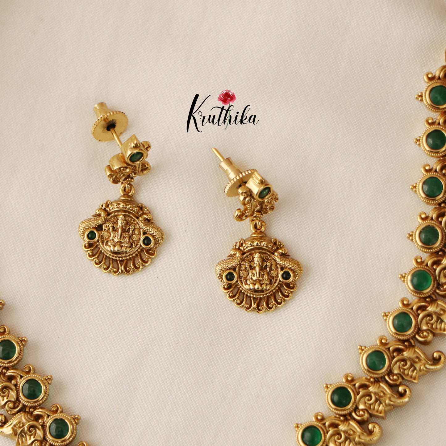 Pretty Ganesh Kempu Necklace NC1462