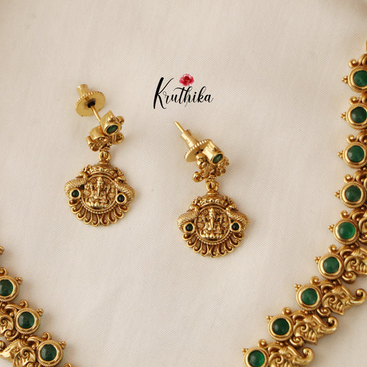 Pretty Ganesh Kempu Necklace NC1462