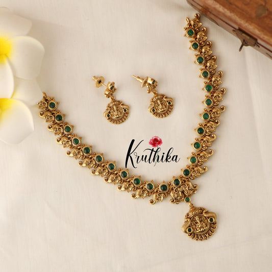 Pretty Ganesh Kempu Necklace NC1462