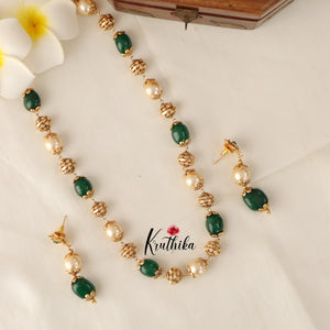 Pretty Antique Beads Mala Set-Available in 3 Colours LH706