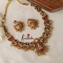 Premium Elegant Lakshmi Peacock Jadau Necklace ( Available in 2 colours) NC1429