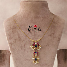 Jadau lotus Pendant Invisible chain NC1532 (three color options)