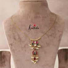 Jadau lotus Pendant Invisible chain NC1532 (three color options)