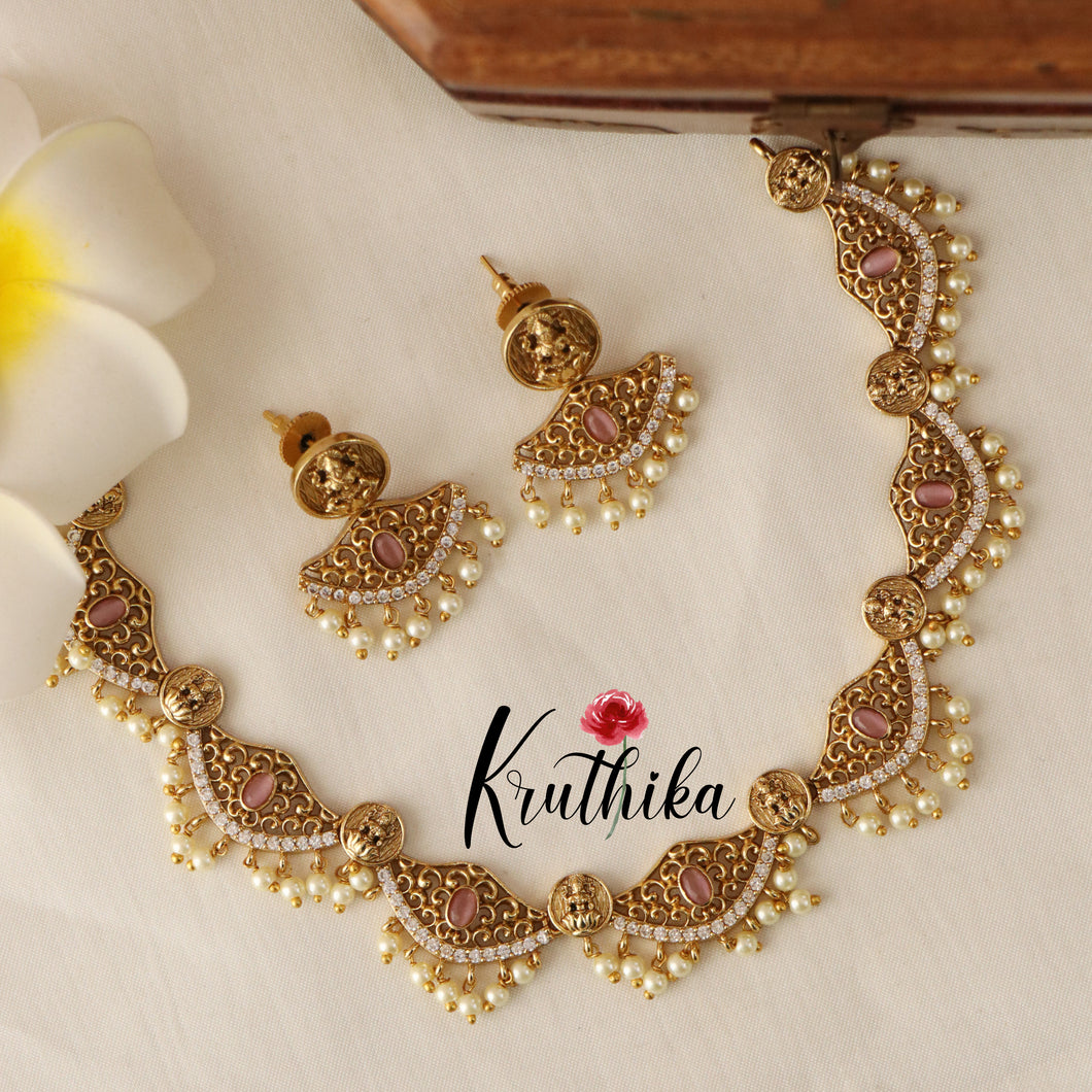Simple Lakshmi Chocker NC1457( Available in 2 Colours)